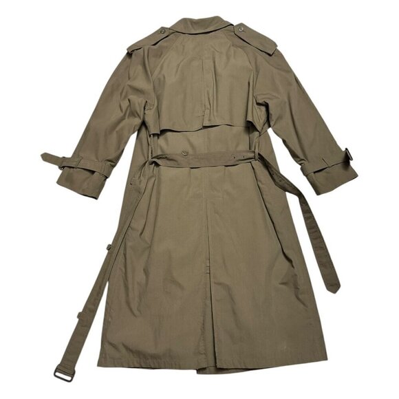 LONDON FOG Retro Y2K Luxury Designer Long Trench Water Resistant Coat Mens Large - Picture 4 of 5